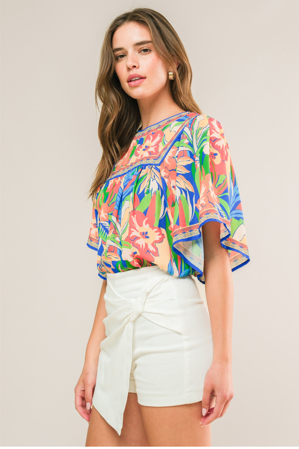 PRETTY ON POINT WOVEN TOP