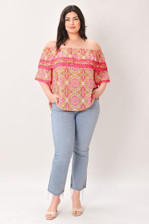 SPREAD CHEER WOVEN TOP.