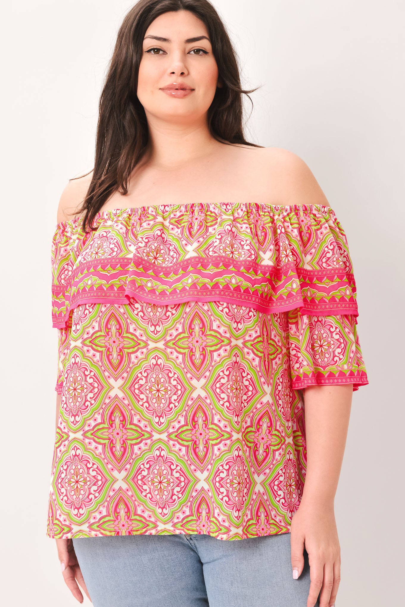 SPREAD CHEER WOVEN TOP.