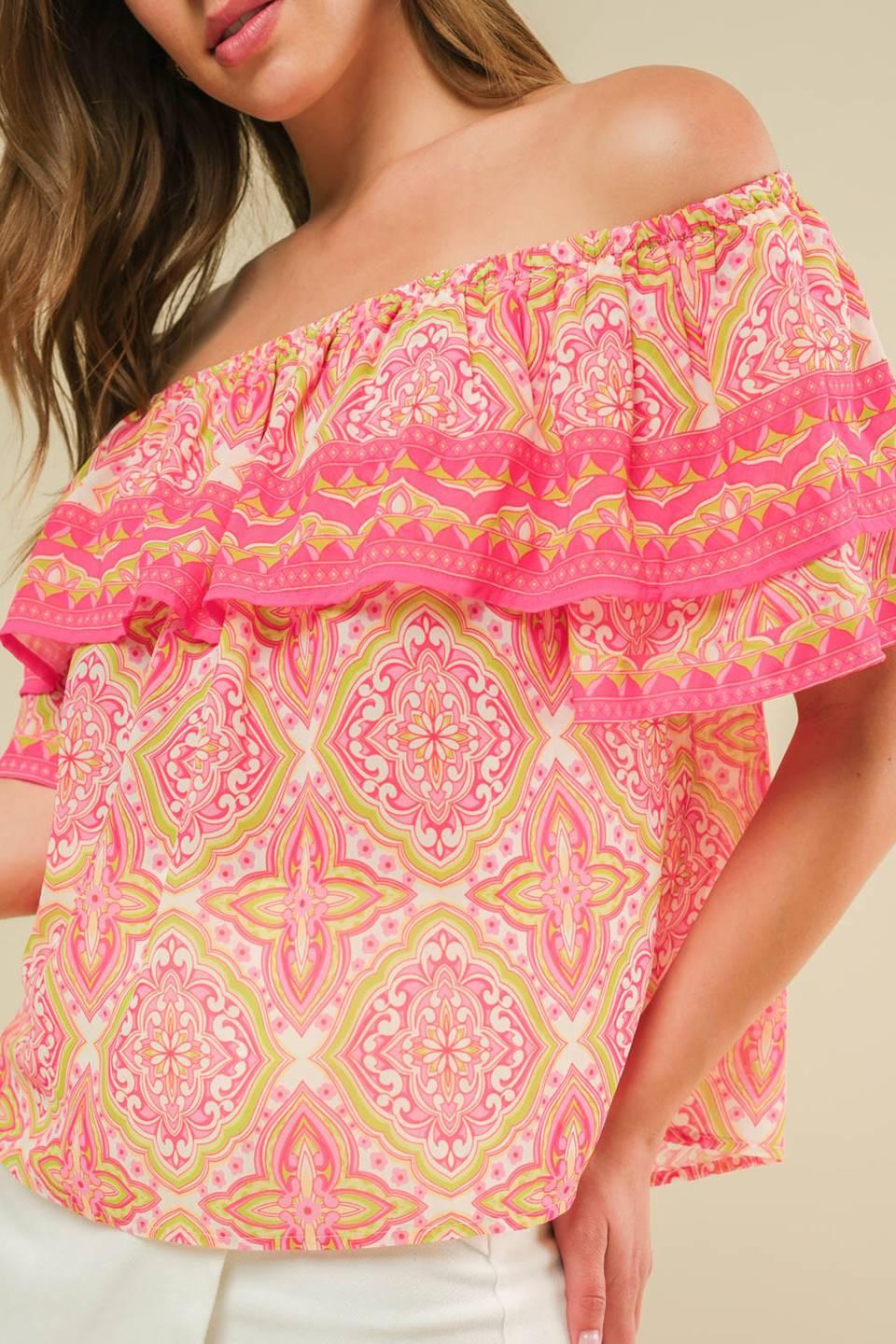 SPREAD CHEER WOVEN TOP - Flying Tomato - TOPS - Flying Tomato