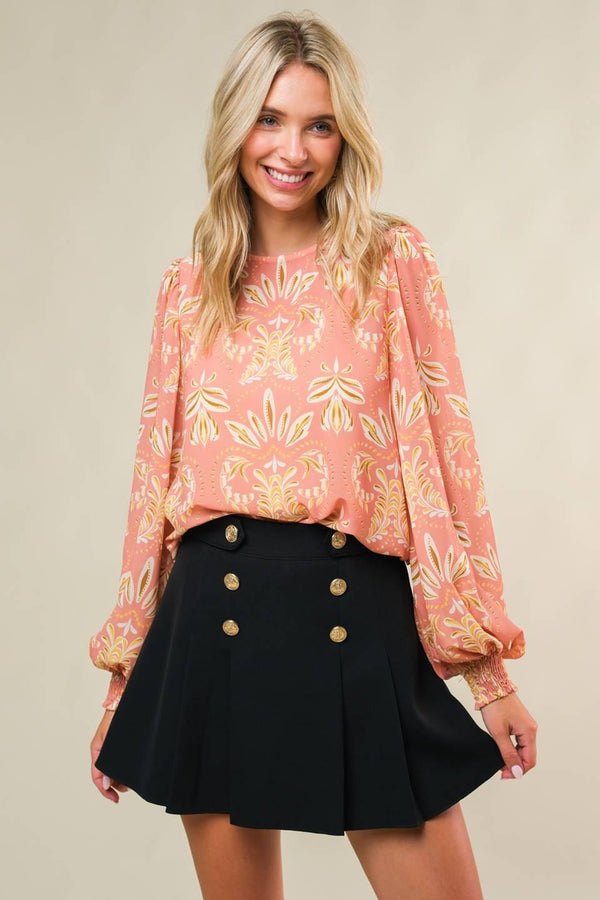 GET THE LOOK WOVEN TOP.
