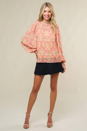 GET THE LOOK WOVEN TOP.