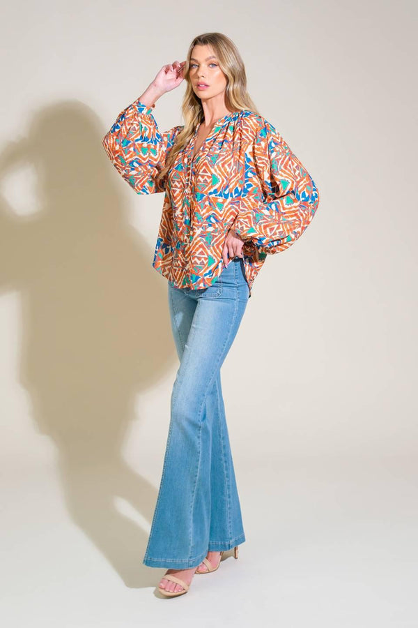 URBAN ELEGANCE WOVEN TOP.