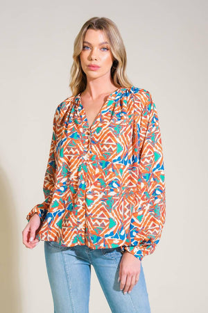 URBAN ELEGANCE WOVEN TOP.