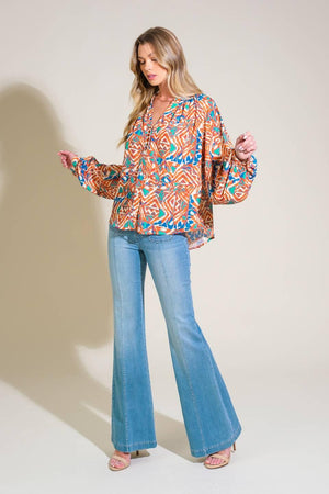 URBAN ELEGANCE WOVEN TOP.