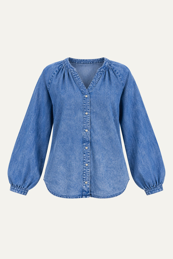 MUSING ABOUT YOU DENIM TOP
