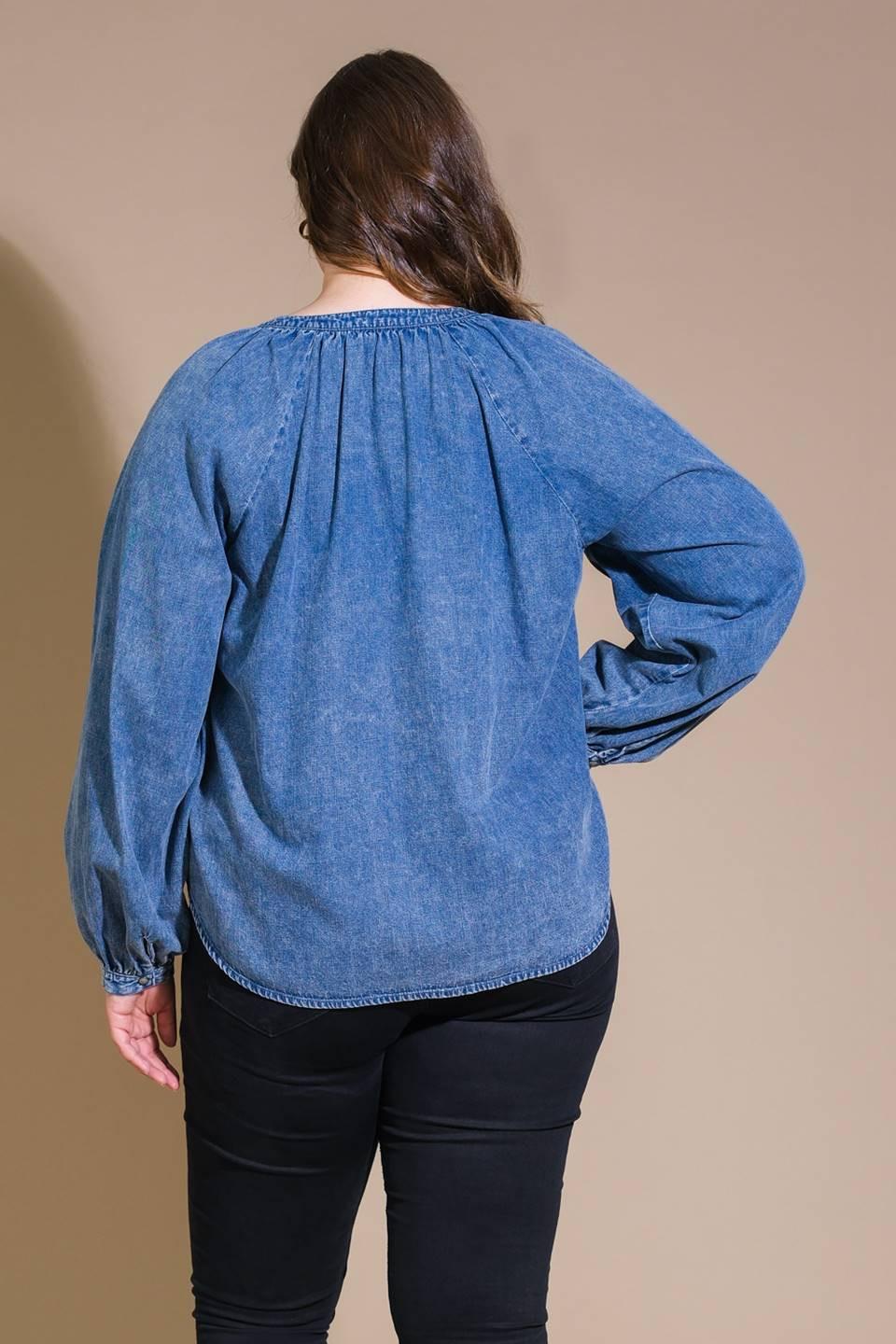 MUSING ABOUT YOU DENIM TOP.