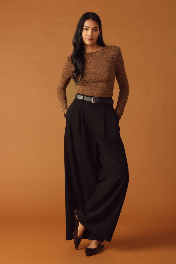 NEVER ENOUGH WOVEN LACE BODYSUIT.