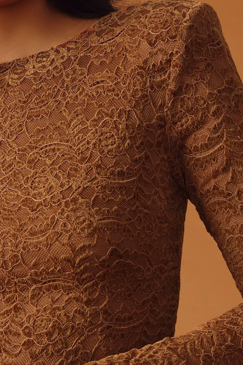 NEVER ENOUGH WOVEN LACE BODYSUIT.