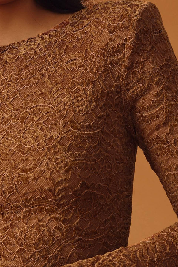 NEVER ENOUGH WOVEN LACE BODYSUIT.