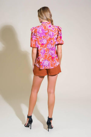MEMORIES IN FOCUS WOVEN TOP.