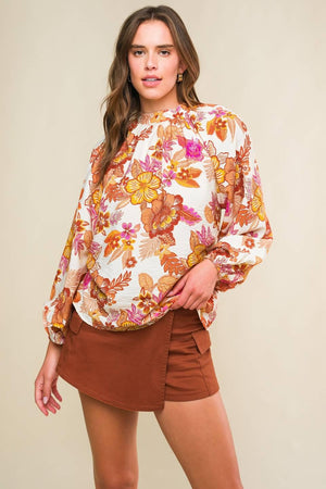 ROMANTICALLY ENTANGLED WOVEN TOP.