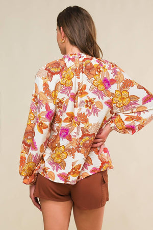 ROMANTICALLY ENTANGLED WOVEN TOP.