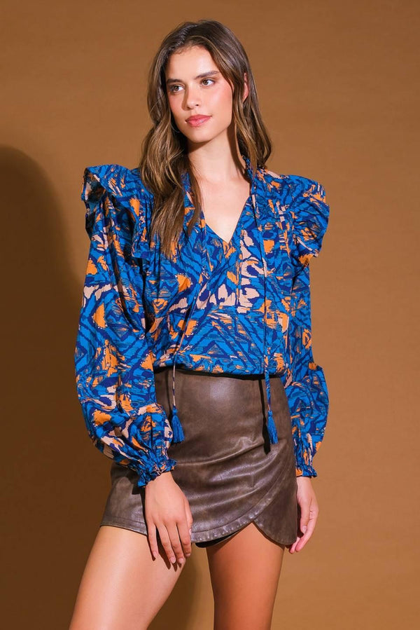 EAGLE CREST WOVEN TOP.