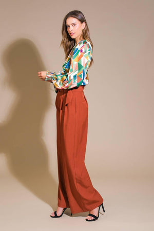 RADIANT POISE WOVEN TOP.