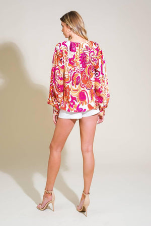 DELICATE TOUCH WOVEN TOP.