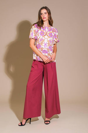 ROMANTIC WHIMS WOVEN TOP.