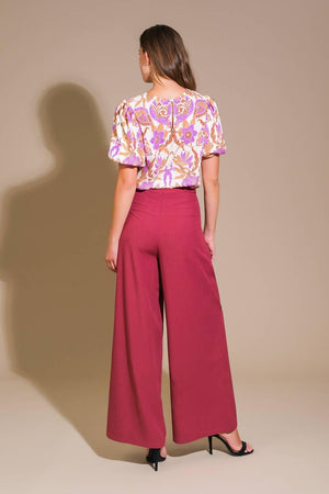 ROMANTIC WHIMS WOVEN TOP.