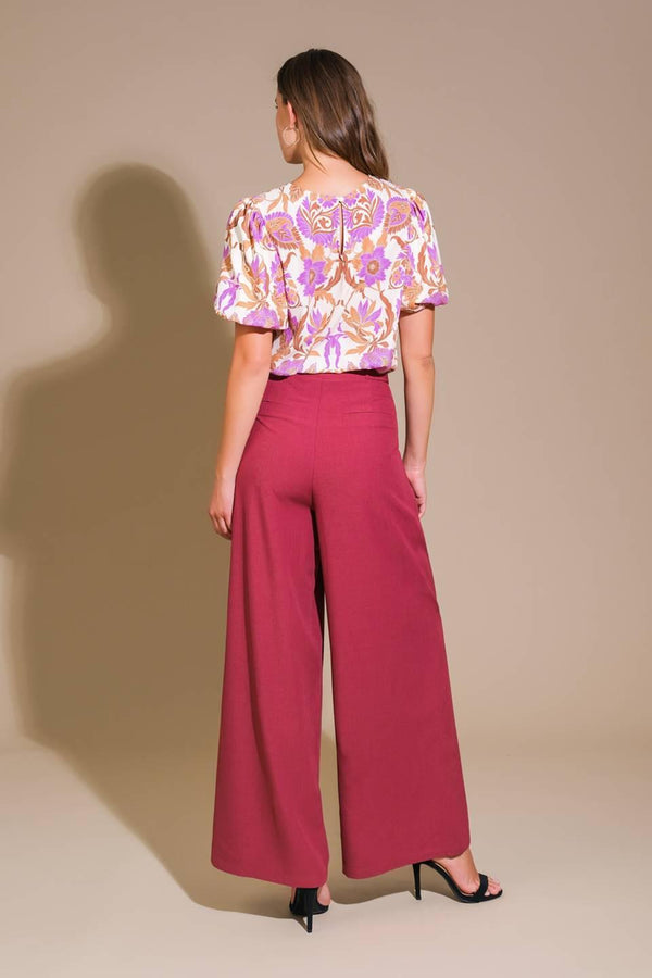 ROMANTIC WHIMS WOVEN TOP.