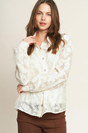 LUMINOUS GLOW WOVEN TOP.