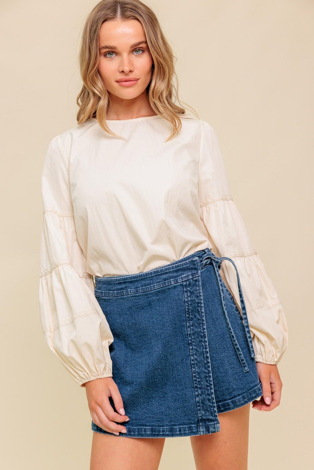 WAVERLY MILLS WOVEN TOP.