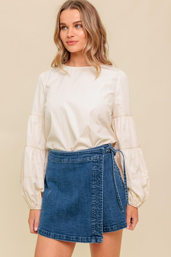 WAVERLY MILLS WOVEN TOP.