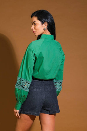CHECK YOURSELF WOVEN TOP.