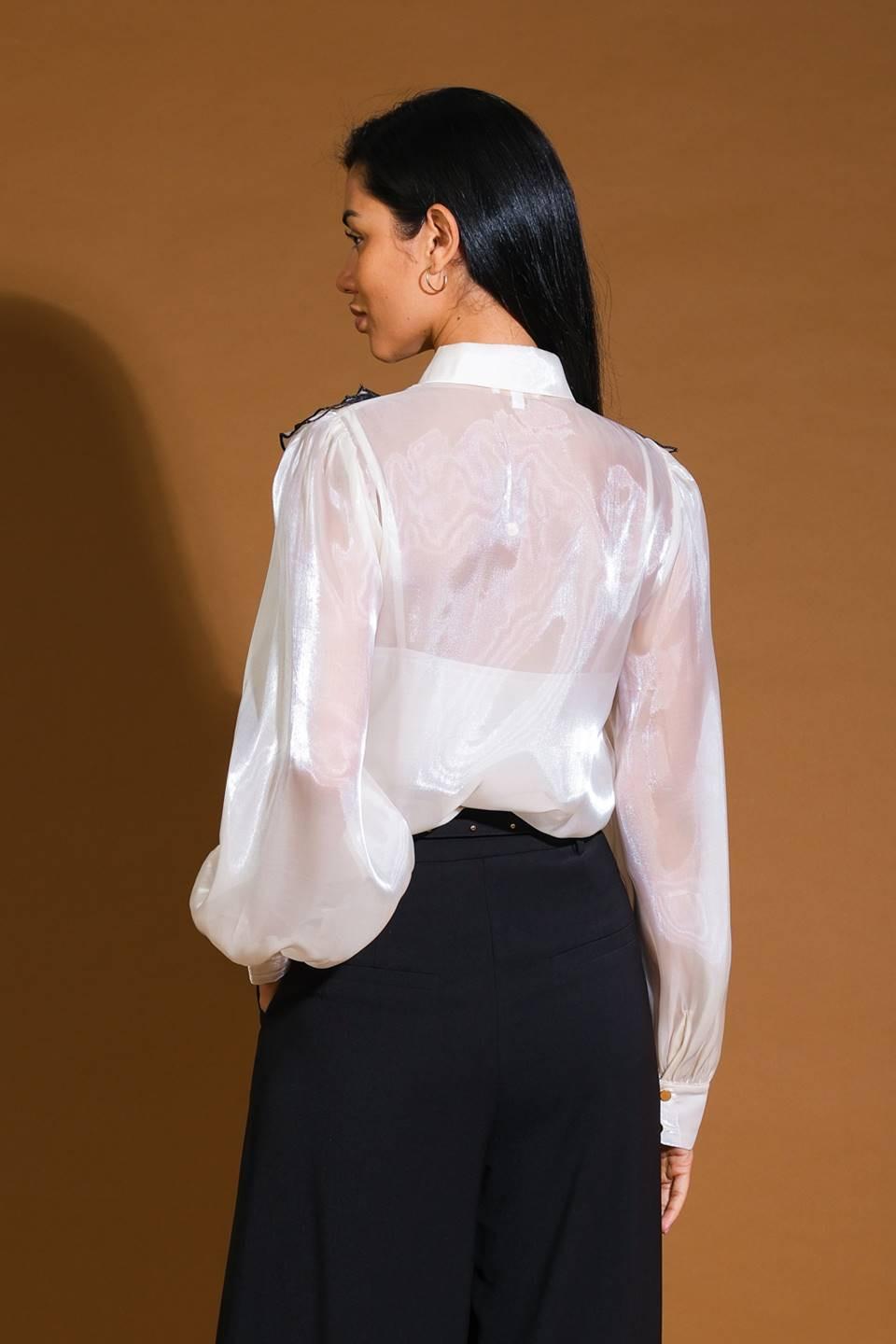 ON A DAY WOVEN TOP.