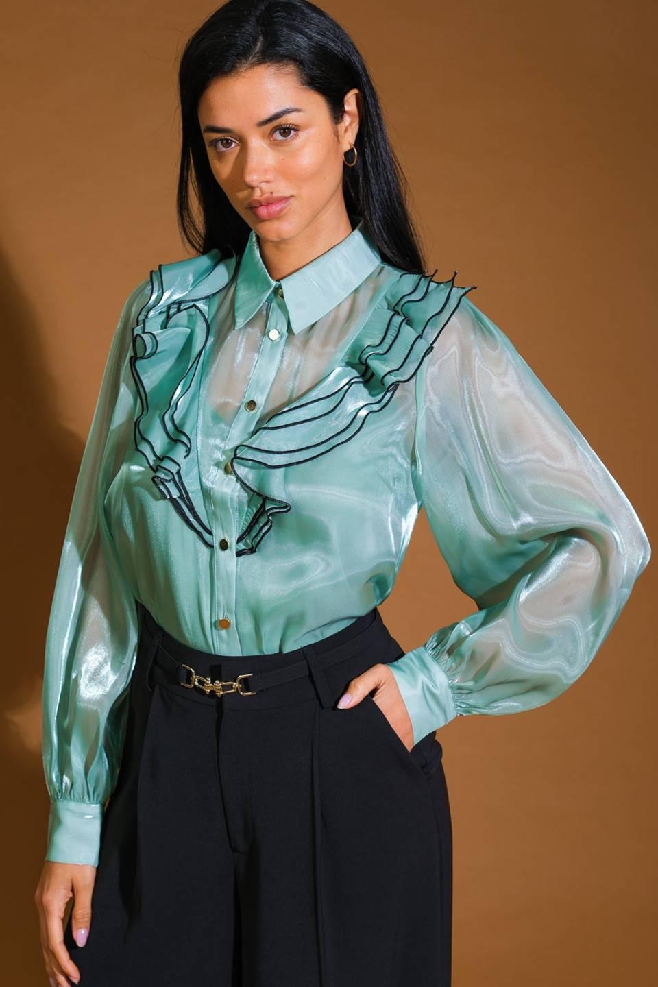 ON A DAY WOVEN TOP.