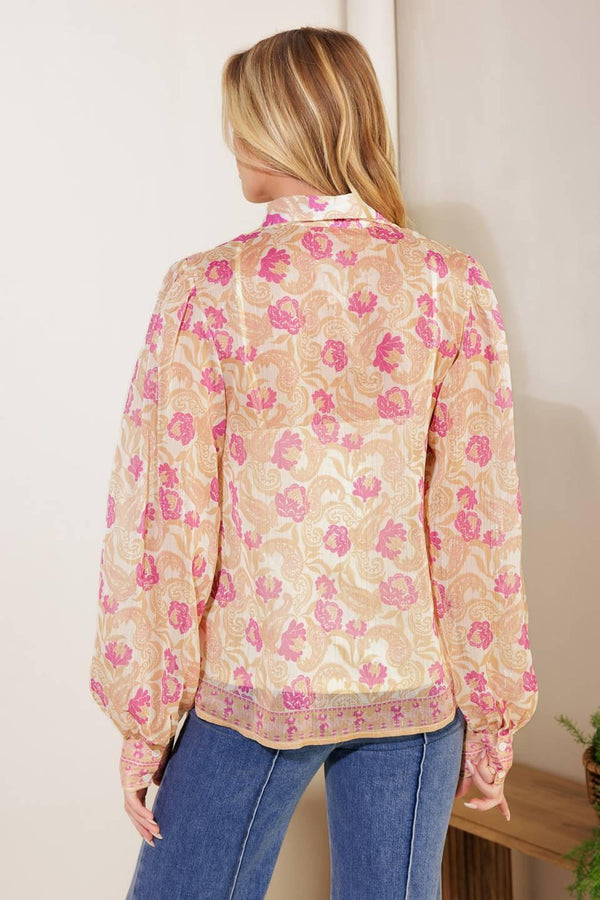 AGAINST THE ODDS WOVEN TOP.