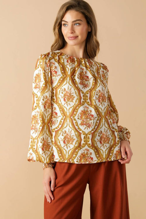 BE BETTER IVORY WOVEN TOP.