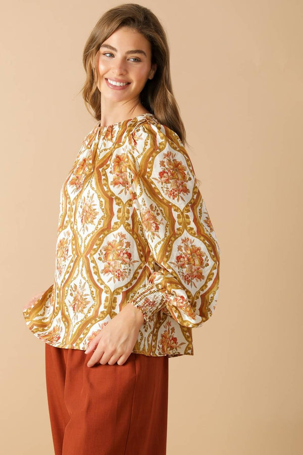 BE BETTER IVORY WOVEN TOP.