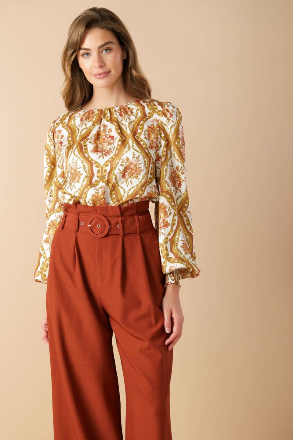 BE BETTER IVORY WOVEN TOP.