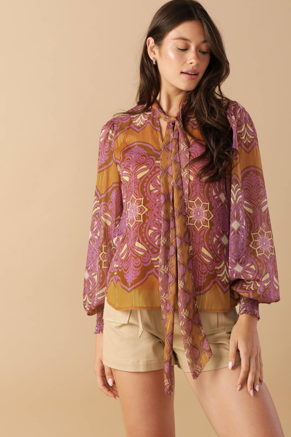 LUMINOUS BLISS WOVEN TOP