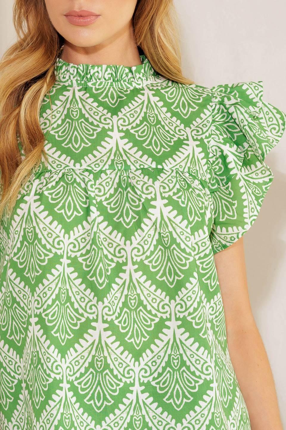 WANT YOU AROUND WOVEN TOP.