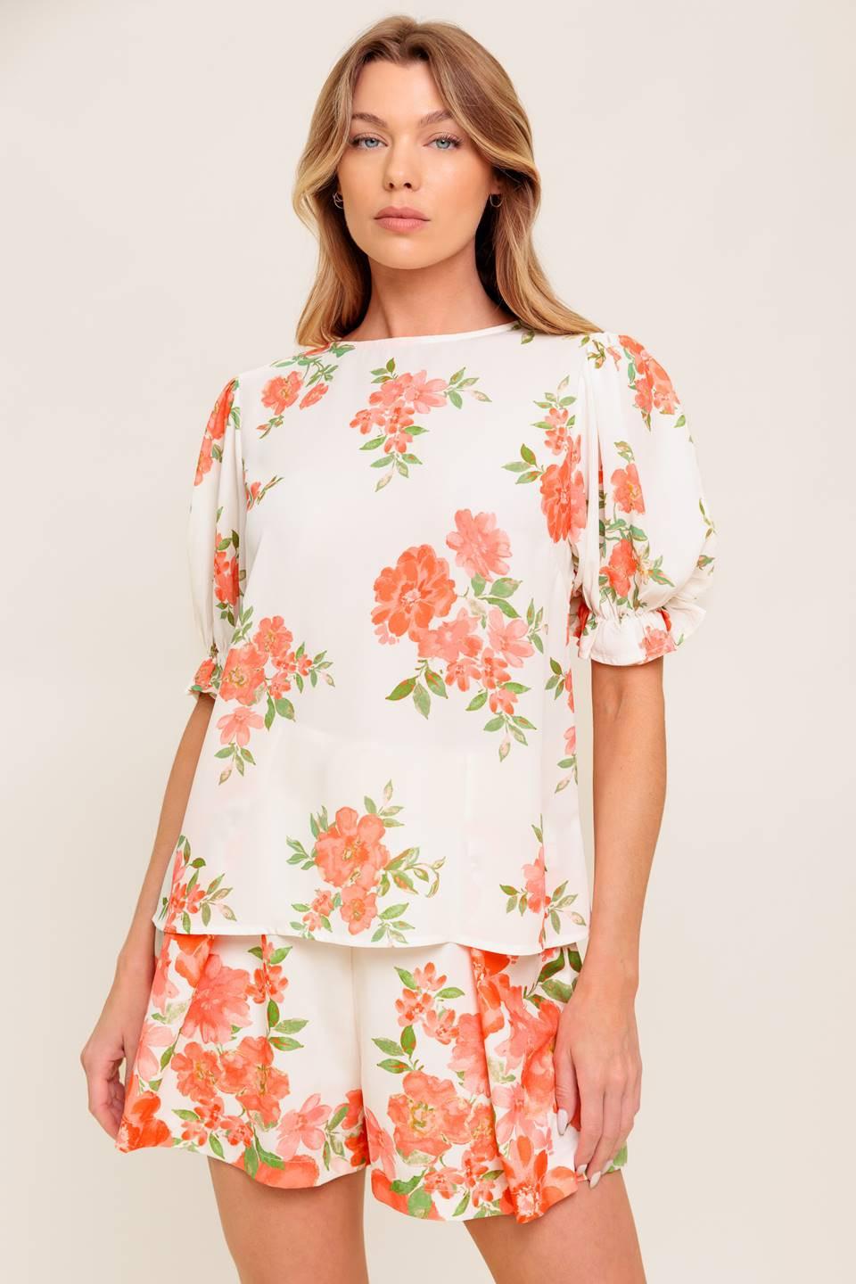 LOVELY DAYS IVORY WOVEN TOP.