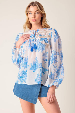 LAGOON DAYDREAMS WOVEN TOP.
