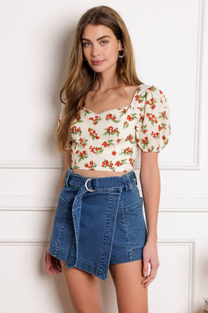 TRULY YOURS WOVEN TOP.
