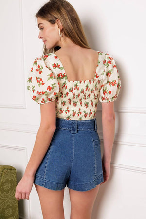 TRULY YOURS WOVEN TOP.