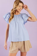 NEED YOU MORE WOVEN TOP.