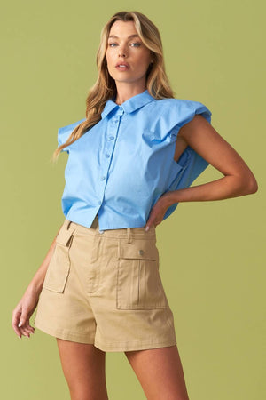 CREATING MEMORIES WOVEN CROP TOP.