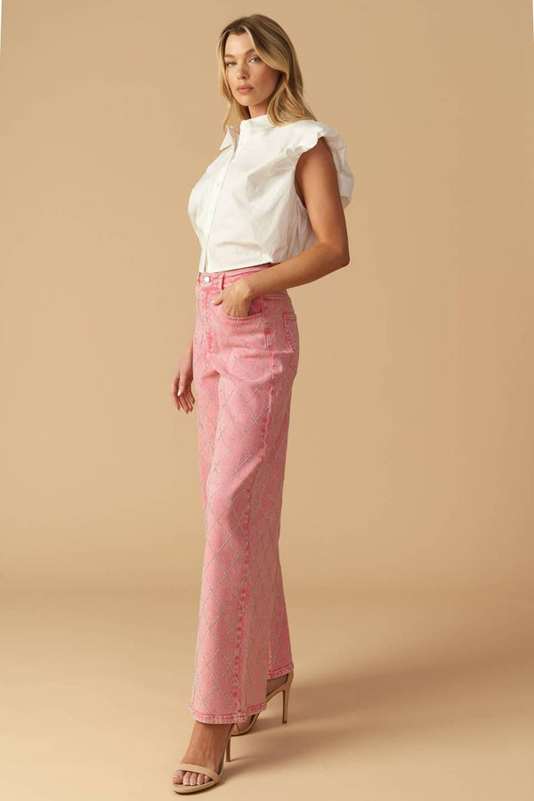 CREATING MEMORIES WOVEN CROP TOP.