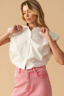 CREATING MEMORIES WOVEN CROP TOP.