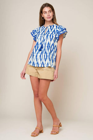 EFFORTLESS SELECTION WOVEN TOP.