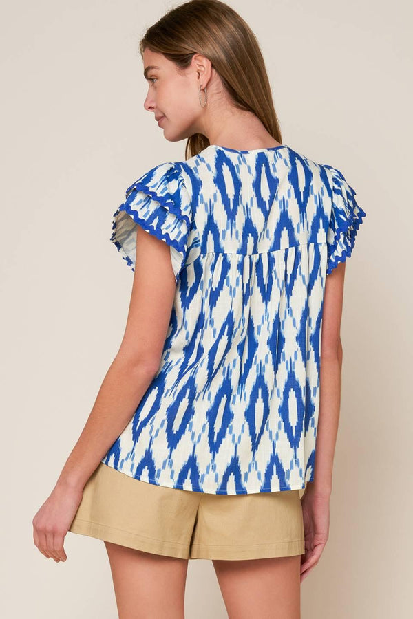 EFFORTLESS SELECTION WOVEN TOP.