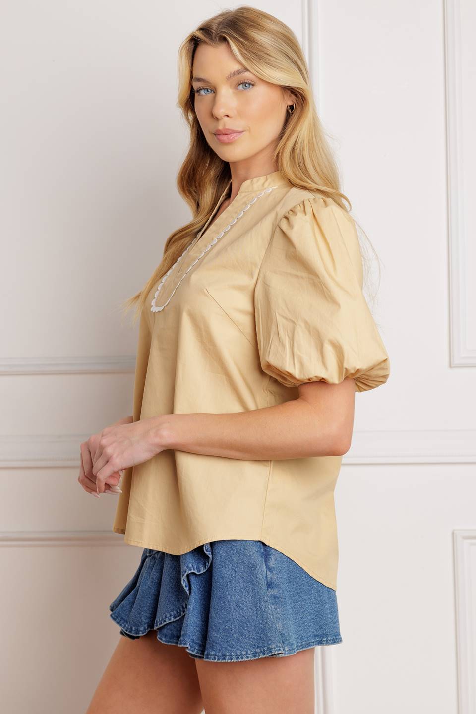 HIGH STANDARDS WOVEN TOP