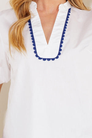 HIGH STANDARDS WOVEN TOP - Flying Tomato - TOPS - WHITE