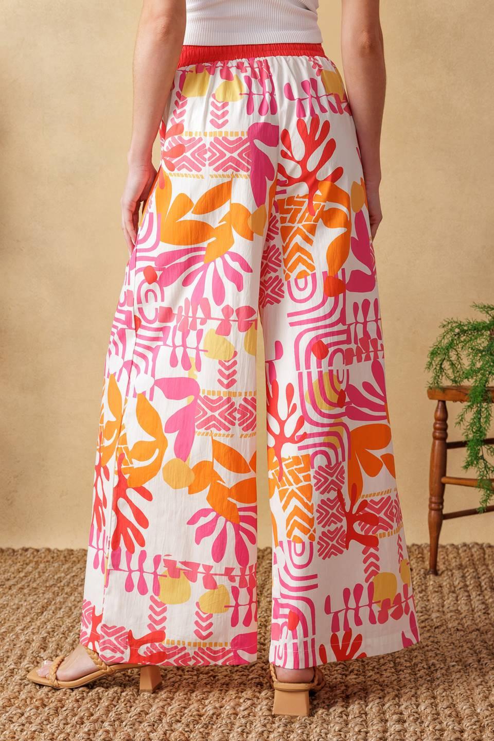 OVER YOU AGAIN WOVEN TOP AND PANT SET.