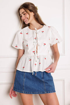 CLOSER THAN EVER WOVEN TOP.