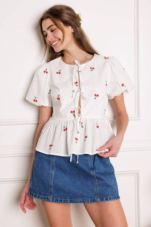 CLOSER THAN EVER WOVEN TOP.